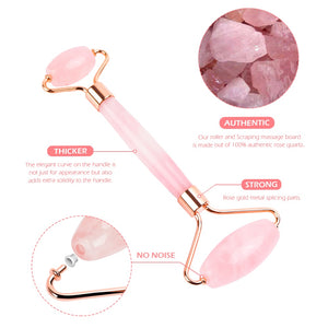 Rose Quartz Dual Roller & Sculpting Tool