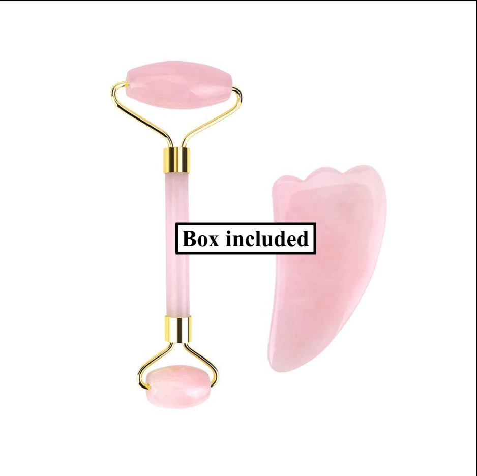 Rose Quartz Dual Roller & Sculpting Tool